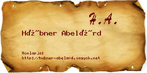 Hübner Abelárd névjegykártya